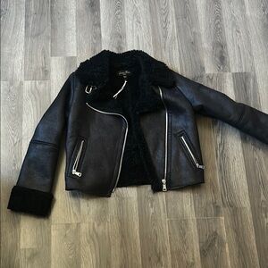 Black Shearling Women's Jacket